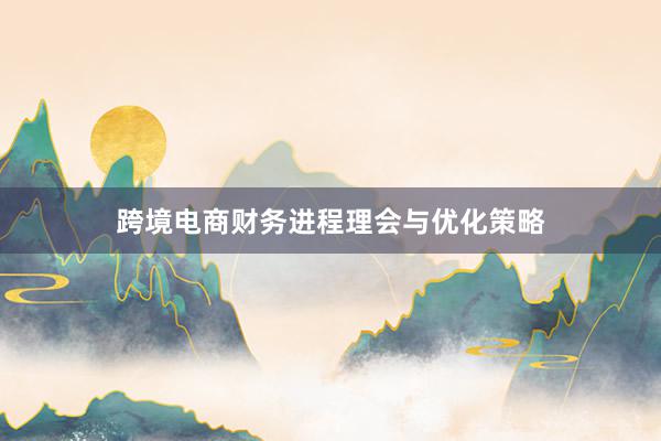 跨境电商财务进程理会与优化策略